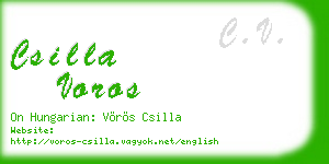 csilla voros business card