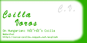 csilla voros business card